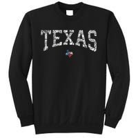 Texas  Texas State Map Flag Distressed Sweatshirt