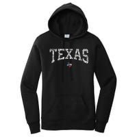 Texas  Texas State Map Flag Distressed Women's Pullover Hoodie