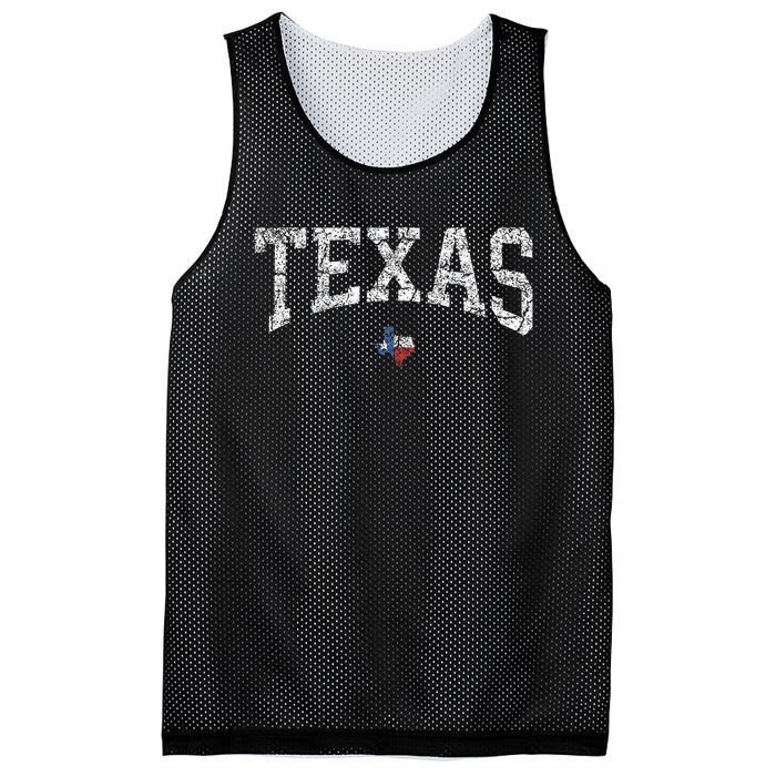 Texas  Texas State Map Flag Distressed Mesh Reversible Basketball Jersey Tank