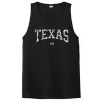 Texas  Texas State Map Flag Distressed PosiCharge Competitor Tank