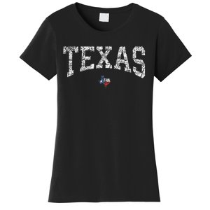 Texas  Texas State Map Flag Distressed Women's T-Shirt