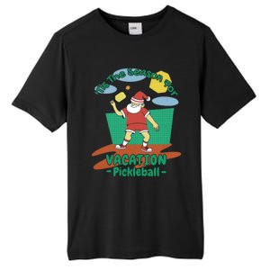 Tis The Season For Vacation Pickleball Fun Santa Claus Meme Great Gift Tall Fusion ChromaSoft Performance T-Shirt