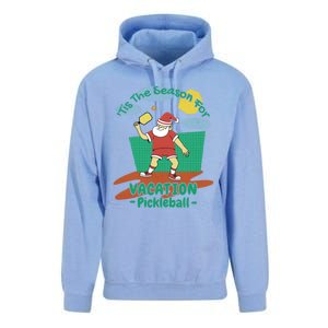 Tis The Season For Vacation Pickleball Fun Santa Claus Meme Great Gift Unisex Surf Hoodie