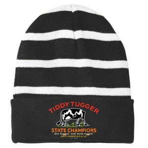 Tugger Tiddy State Champions Striped Beanie with Solid Band