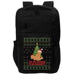 Tis The Season To Be Naughty Gingerbread Couple Christmas Great Gift Impact Tech Backpack