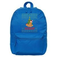 Tis The Season To Be Naughty Gingerbread Couple Christmas Great Gift 16 in Basic Backpack