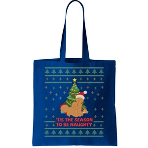 Tis The Season To Be Naughty Gingerbread Couple Christmas Great Gift Tote Bag