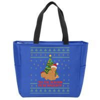 Tis The Season To Be Naughty Gingerbread Couple Christmas Great Gift Zip Tote Bag