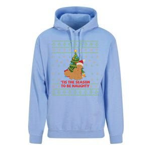 Tis The Season To Be Naughty Gingerbread Couple Christmas Great Gift Unisex Surf Hoodie