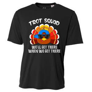 Turkey Trot Squad Funny Thanksgiving Running Cooling Performance Crew T-Shirt