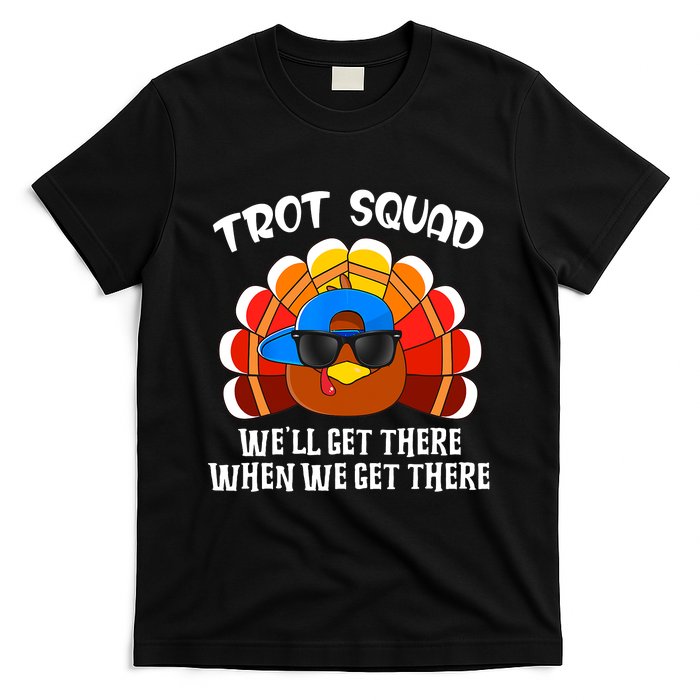 Turkey Trot Squad Funny Thanksgiving Running T-Shirt