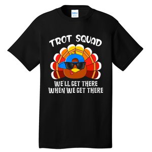 Turkey Trot Squad Funny Thanksgiving Running Tall T-Shirt