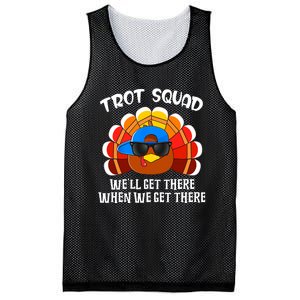 Turkey Trot Squad Funny Thanksgiving Running Mesh Reversible Basketball Jersey Tank