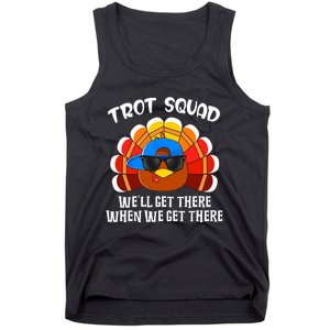 Turkey Trot Squad Funny Thanksgiving Running Tank Top