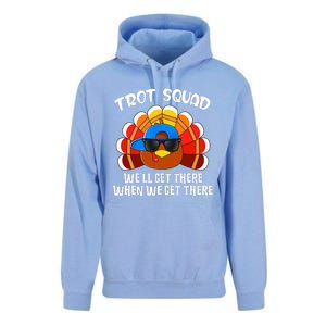 Turkey Trot Squad Funny Thanksgiving Running Unisex Surf Hoodie