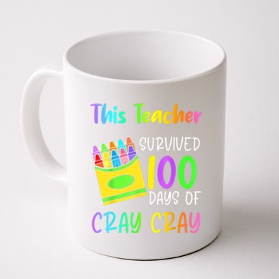 This Teacher Survived 100 Days Of Cray Cray Apparel Coffee Mug