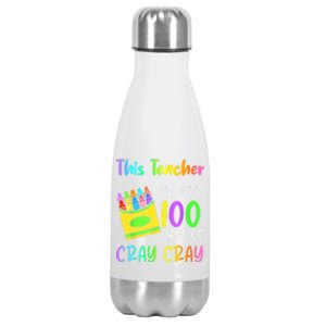 This Teacher Survived 100 Days Of Cray Cray Apparel Stainless Steel Insulated Water Bottle