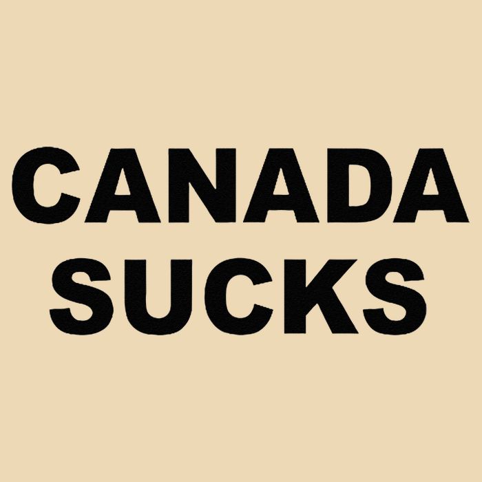 Top That Says CANADA SUCKS Funny Anti Canadian Drawstring Bag