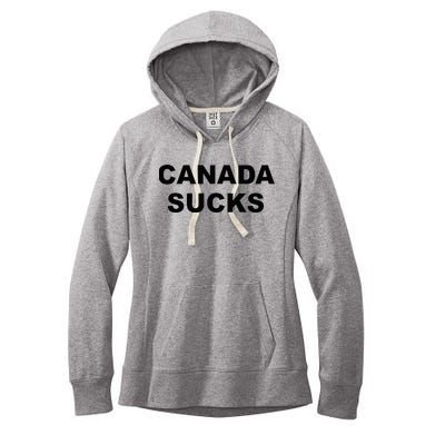 Top That Says CANADA SUCKS Funny Anti Canadian Women's Fleece Hoodie