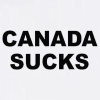 Top That Says CANADA SUCKS Funny Anti Canadian 11oz C Handle Ceramic Mug