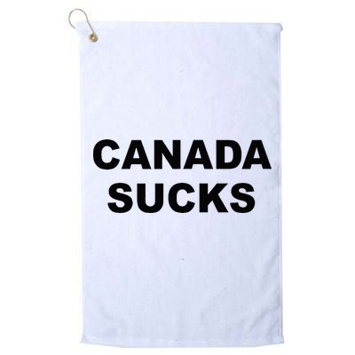Top That Says CANADA SUCKS Funny Anti Canadian Golf Towel
