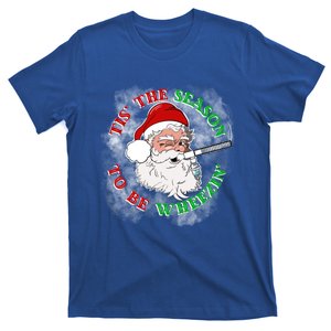 Tis The Season To Be Wheezin Christmas Respiratory Santa Gift T-Shirt