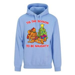 Tis The Season To Be Naughty Humping Gingerbread Love Couple Funny Gift Unisex Surf Hoodie