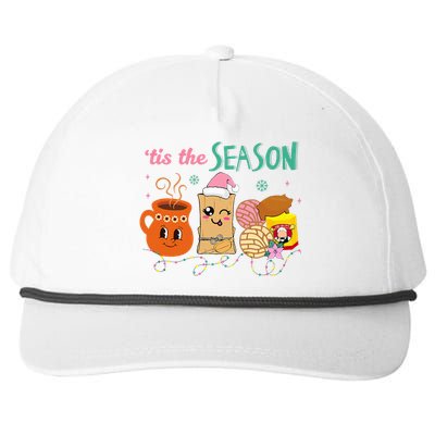 Tis The Season Concha Pan Dulce Tamales Mexican Christmas Snapback Five-Panel Rope Hat