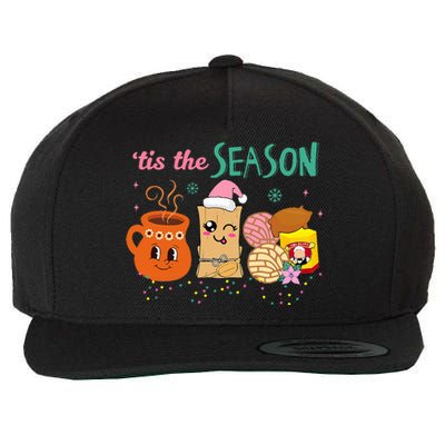 Tis The Season Concha Pan Dulce Tamales Mexican Christmas Wool Snapback Cap