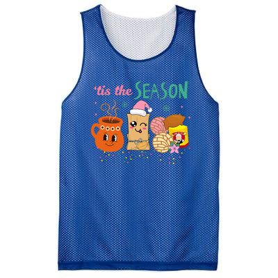 Tis The Season Concha Pan Dulce Tamales Mexican Christmas Mesh Reversible Basketball Jersey Tank