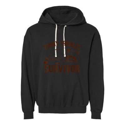 Tummy Troubles Survivor Gift Garment-Dyed Fleece Hoodie