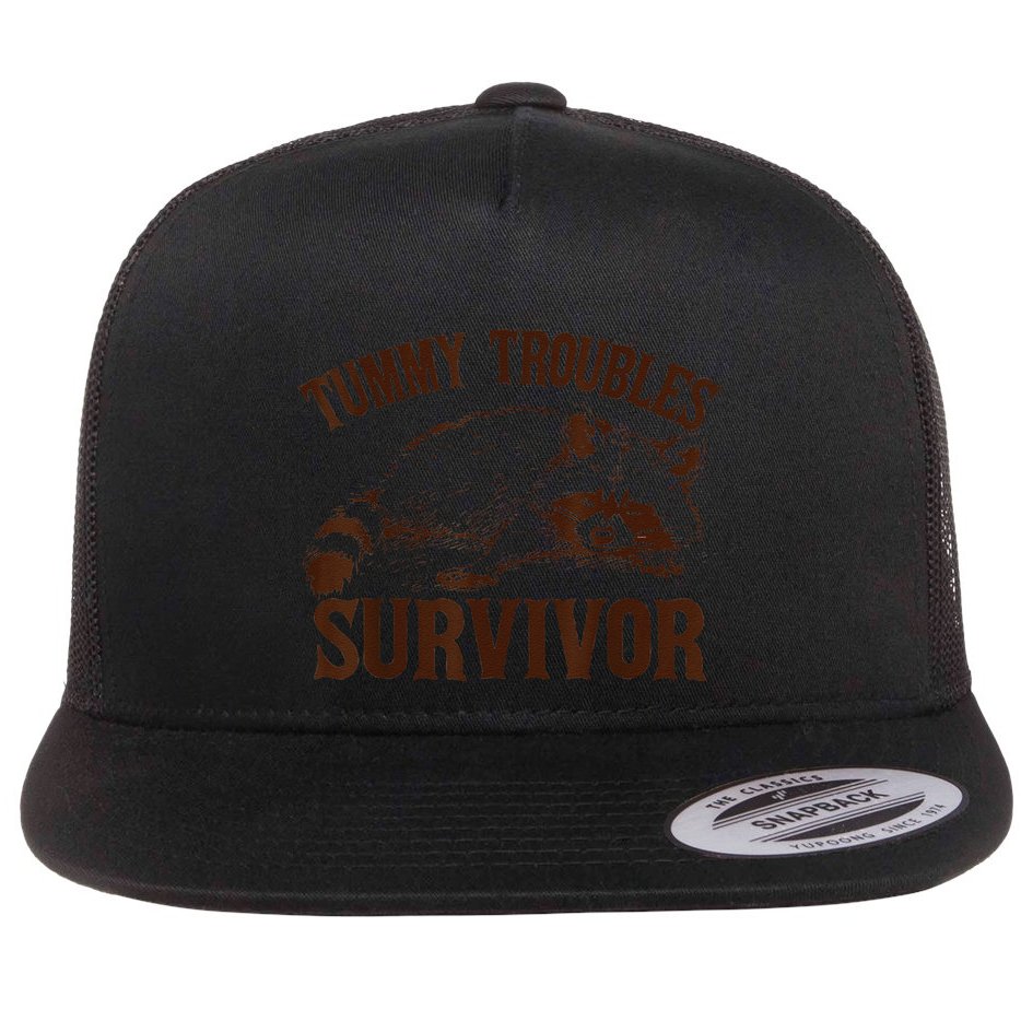 Tummy Troubles Survivor Gift Flat Bill Trucker Hat