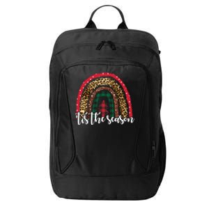 Tis The Season Holiday Rainbow Cute Christmas City Backpack