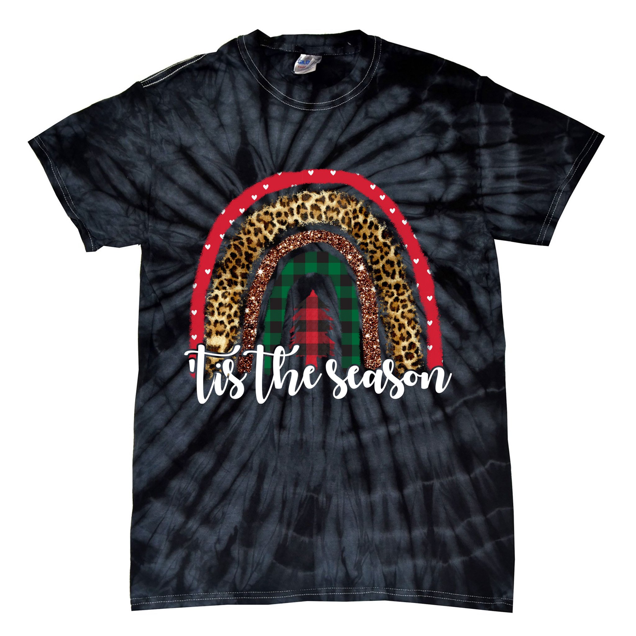 Tis The Season Holiday Rainbow Cute Christmas Tie-Dye T-Shirt
