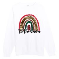 Tis The Season Holiday Rainbow Cute Christmas Premium Crewneck Sweatshirt