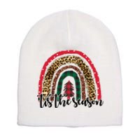 Tis The Season Holiday Rainbow Cute Christmas Short Acrylic Beanie