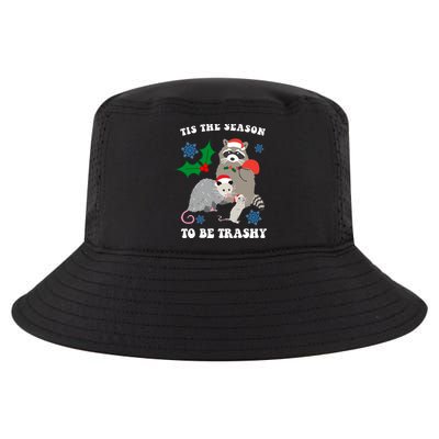 Tis The Season To Be Trashy Funny Raccoon Christmas Cool Comfort Performance Bucket Hat