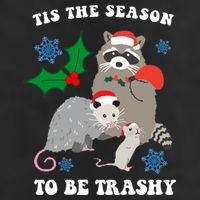 Tis The Season To Be Trashy Funny Raccoon Christmas Cool Comfort Performance Bucket Hat