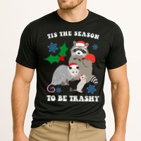 Tis The Season To Be Trashy Funny Raccoon Christmas Cooling Performance Crew T-Shirt