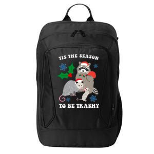 Tis The Season To Be Trashy Funny Raccoon Christmas City Backpack