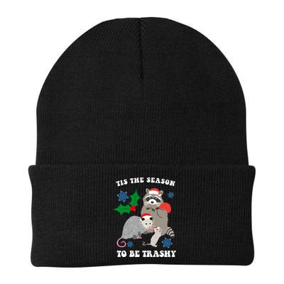 Tis The Season To Be Trashy Funny Raccoon Christmas Beanie
