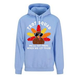 Turkey Trot Squad Race Funny Thanksgiving Running Runner Unisex Surf Hoodie