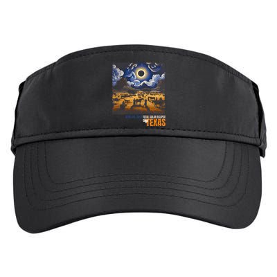 Texas Total Solar Eclipse Retro April 8 2024 Astronomy Adult Drive Performance Visor