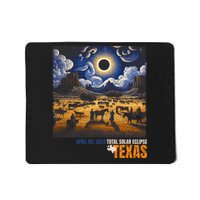 Texas Total Solar Eclipse Retro April 8 2024 Astronomy Mousepad