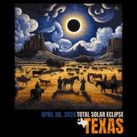 Texas Total Solar Eclipse Retro April 8 2024 Astronomy Mousepad