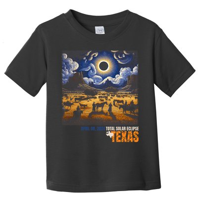 Texas Total Solar Eclipse Retro April 8 2024 Astronomy Toddler T-Shirt