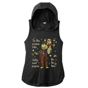 Tis The Season Tobe Jolly And Joyous The Muppet Christmas Carol Ladies PosiCharge Tri-Blend Wicking Draft Hoodie Tank