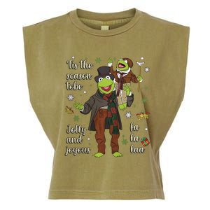 Tis The Season Tobe Jolly And Joyous The Muppet Christmas Carol Garment-Dyed Women's Muscle Tee