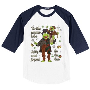 Tis The Season Tobe Jolly And Joyous The Muppet Christmas Carol Baseball Sleeve Shirt