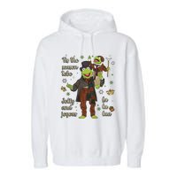 Tis The Season Tobe Jolly And Joyous The Muppet Christmas Carol Garment-Dyed Fleece Hoodie